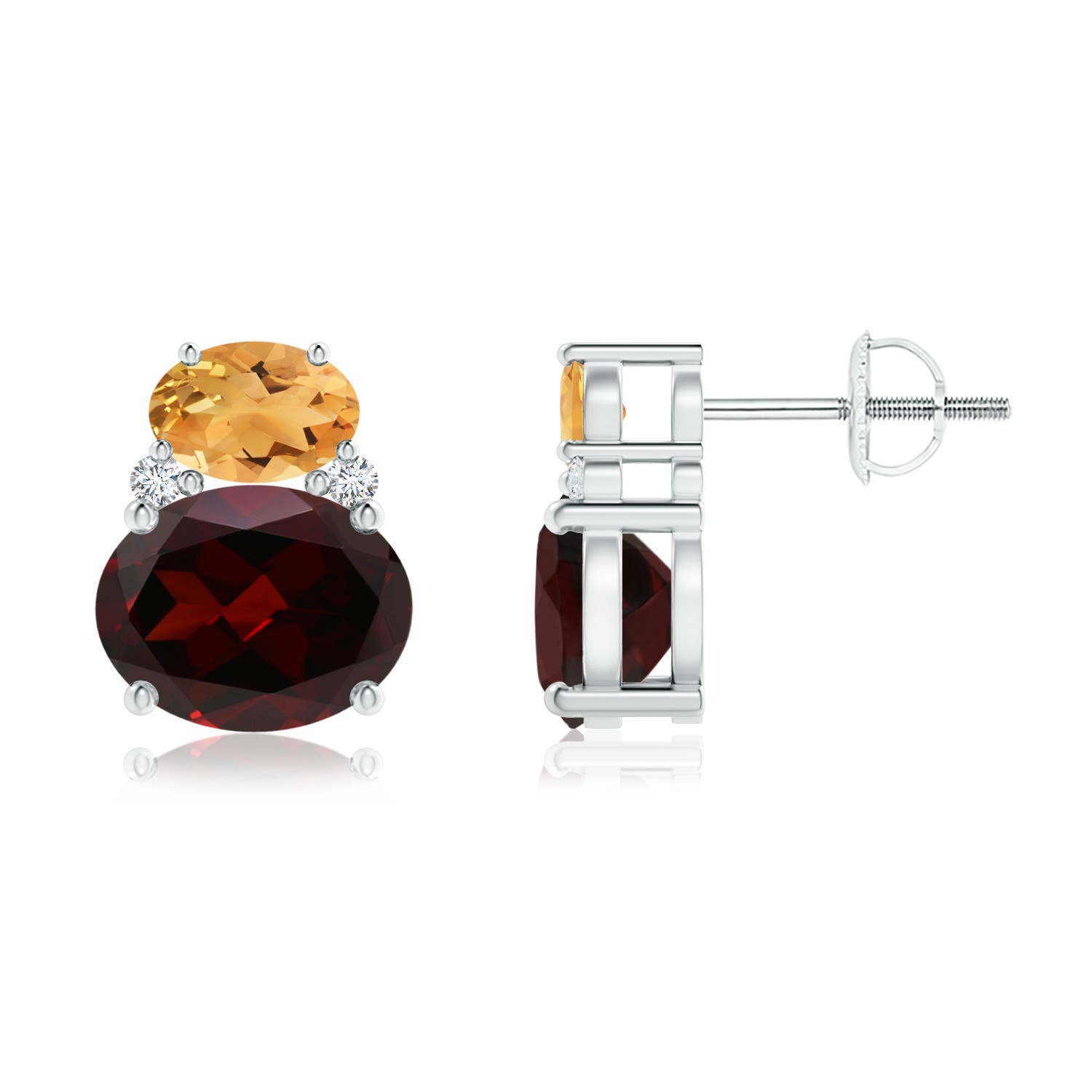 A - Garnet / 4.86 CT / 14 KT White Gold