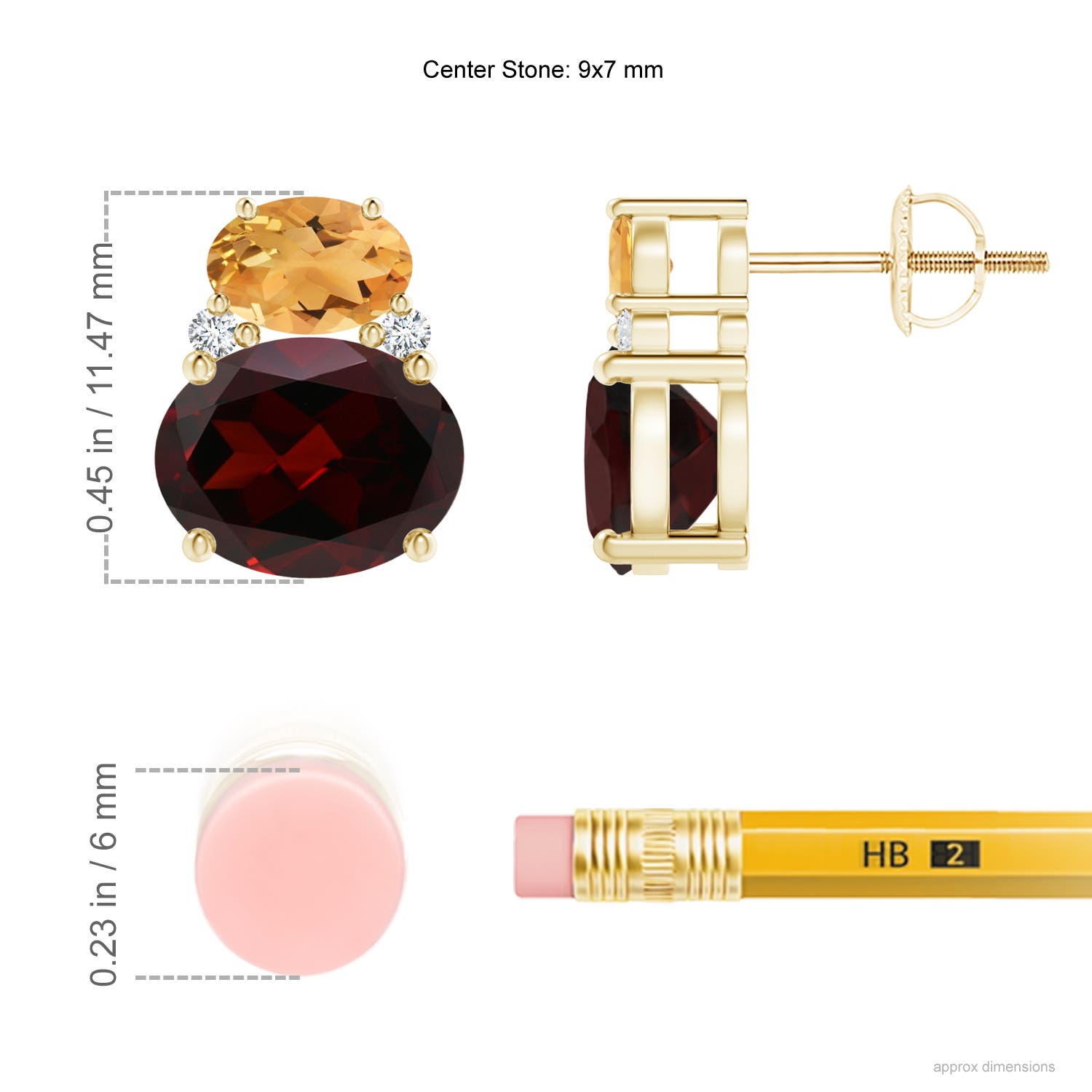 A - Garnet / 4.86 CT / 14 KT Yellow Gold