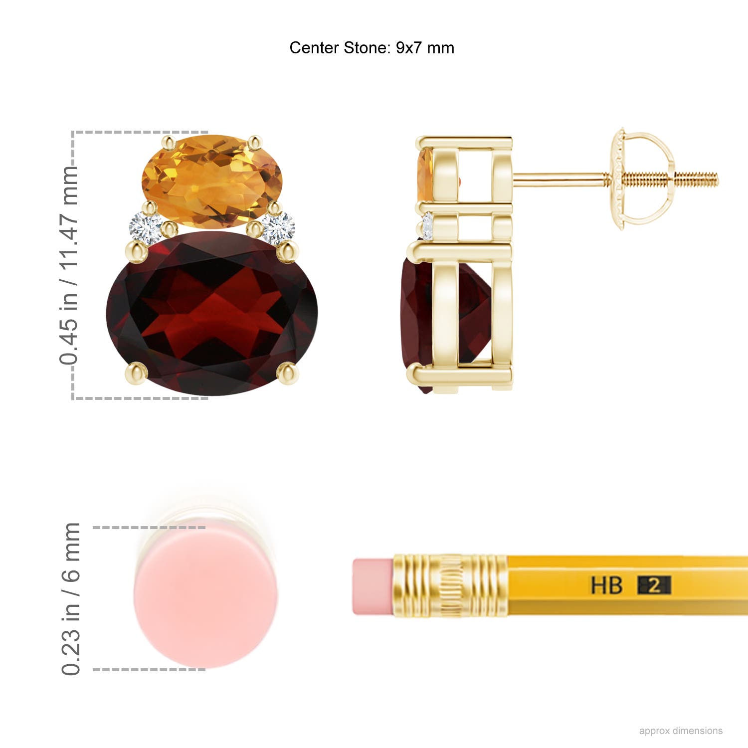 AA - Garnet / 4.86 CT / 14 KT Yellow Gold