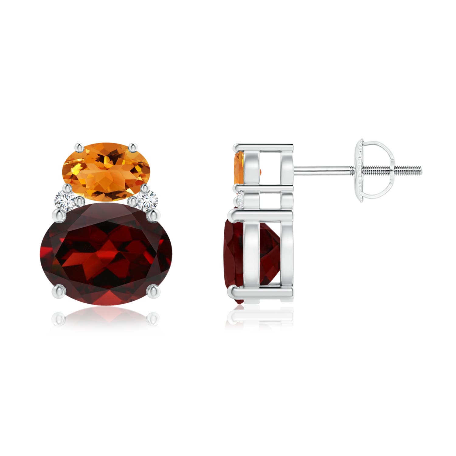 AAA - Garnet / 4.86 CT / 14 KT White Gold