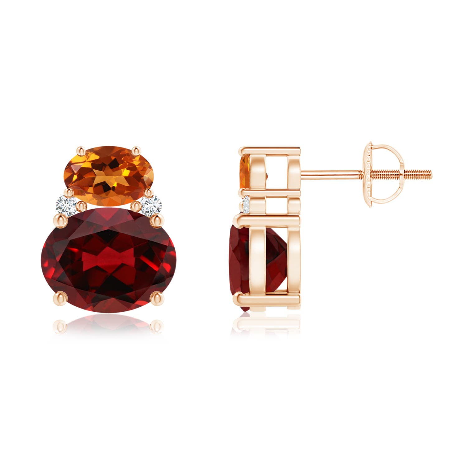 AAAA - Garnet / 4.86 CT / 14 KT Rose Gold