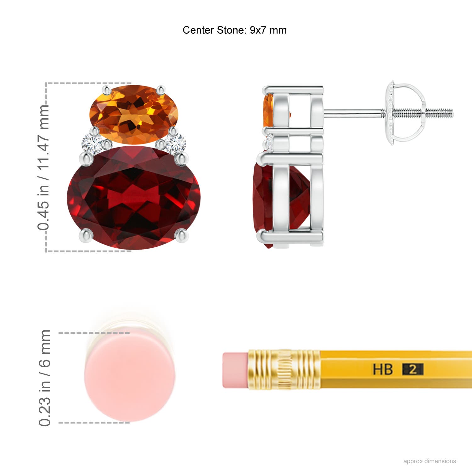 AAAA - Garnet / 4.86 CT / 14 KT White Gold