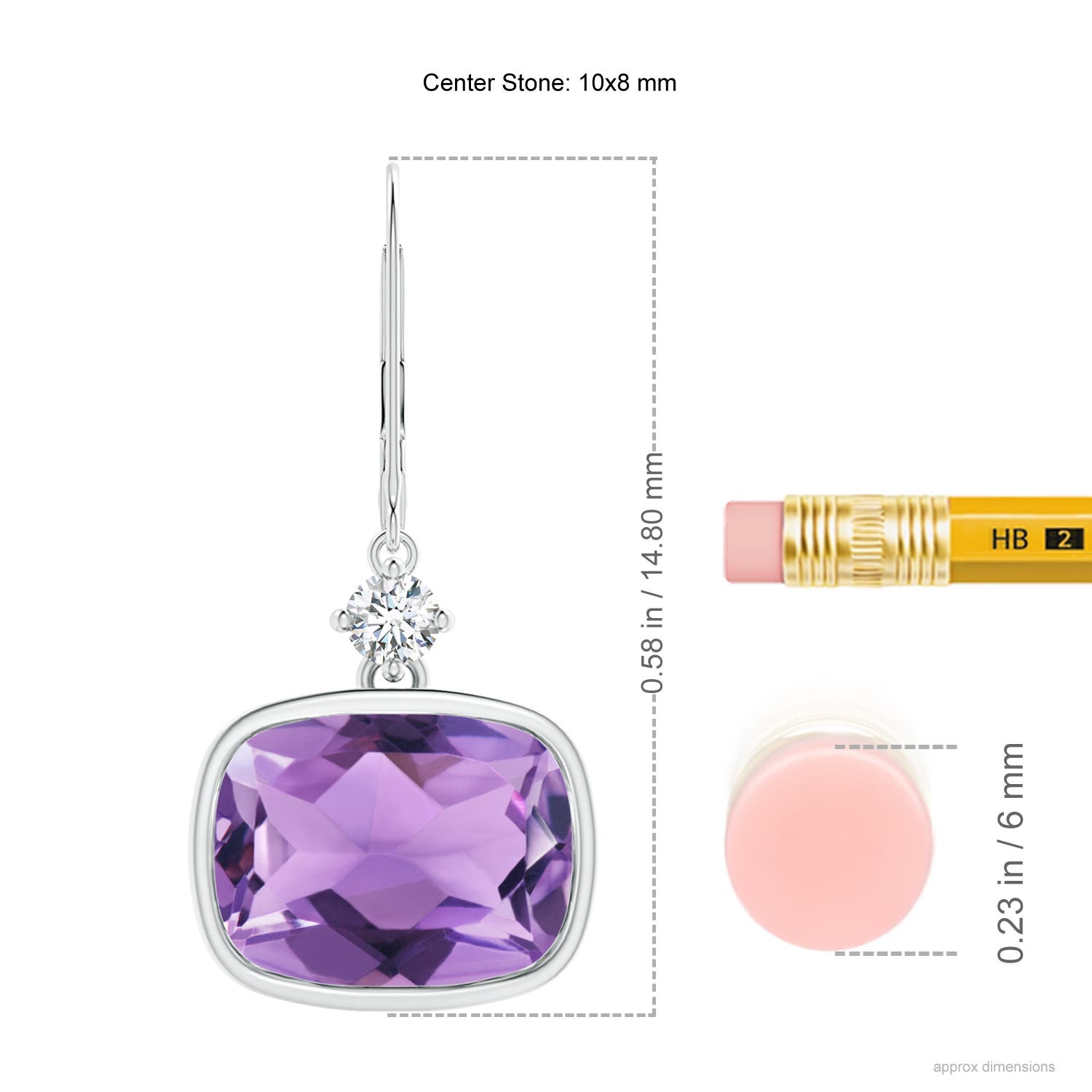 A - Amethyst / 5.54 CT / 14 KT White Gold