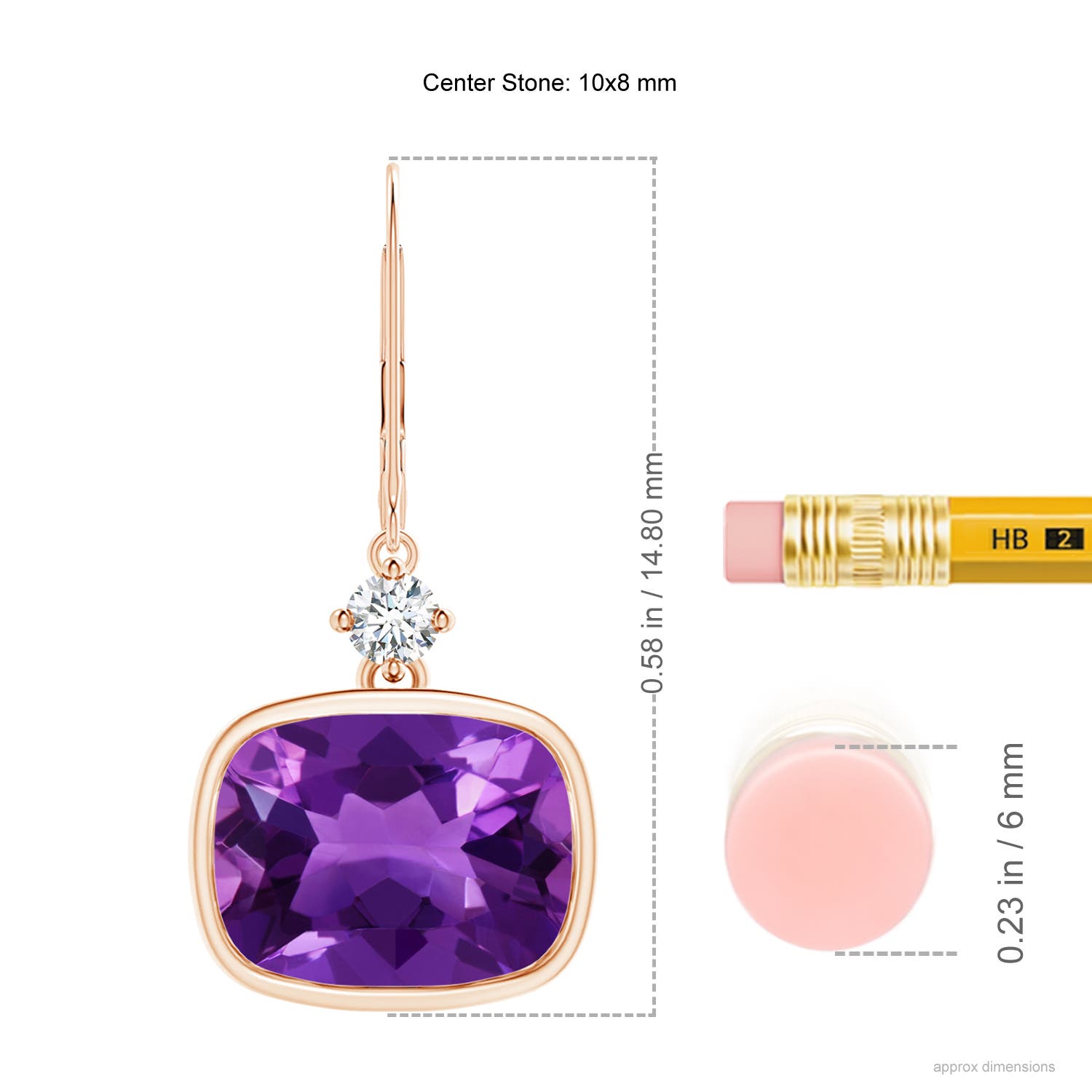 AAAA - Amethyst / 5.54 CT / 14 KT Rose Gold