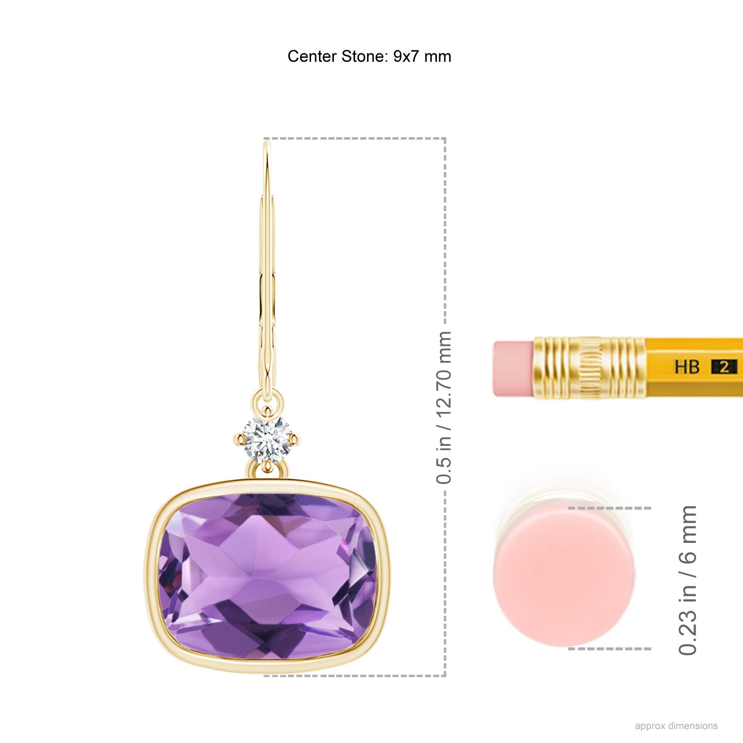 A - Amethyst / 4.07 CT / 14 KT Yellow Gold