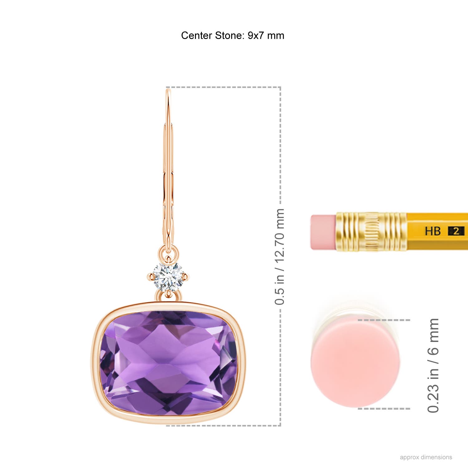 AA - Amethyst / 4.07 CT / 14 KT Rose Gold