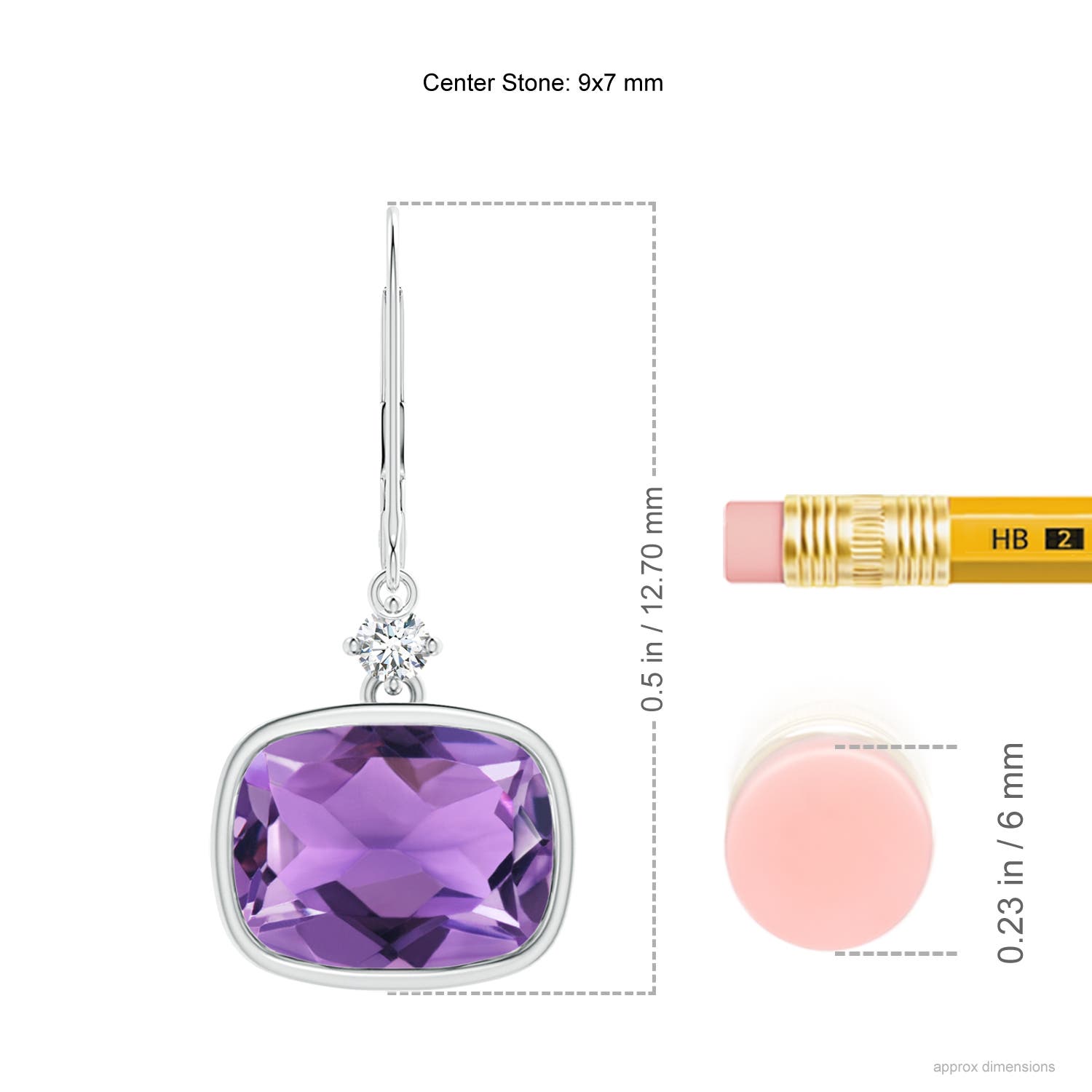 AA - Amethyst / 4.07 CT / 14 KT White Gold