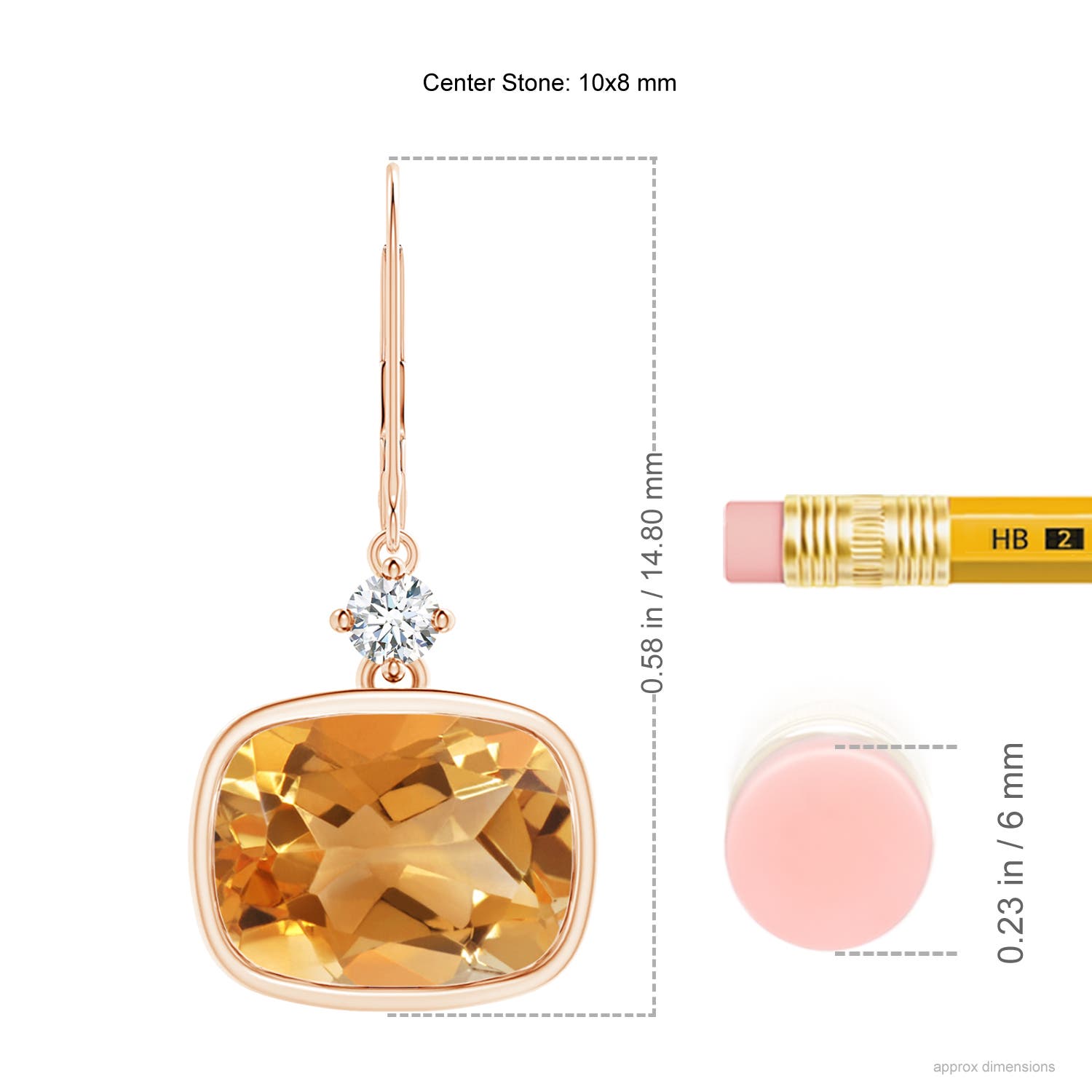 A - Citrine / 5.44 CT / 14 KT Rose Gold