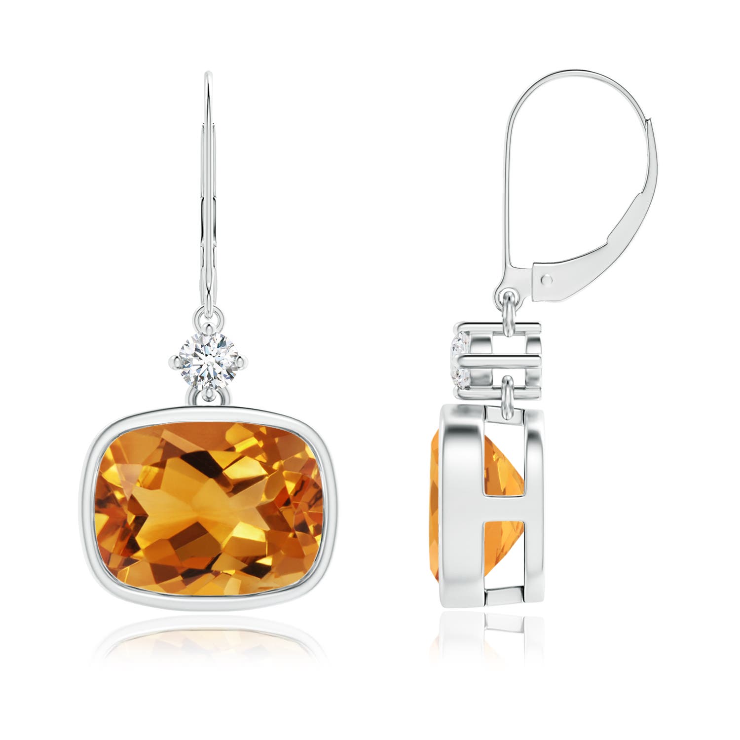 AA - Citrine / 5.44 CT / 14 KT White Gold