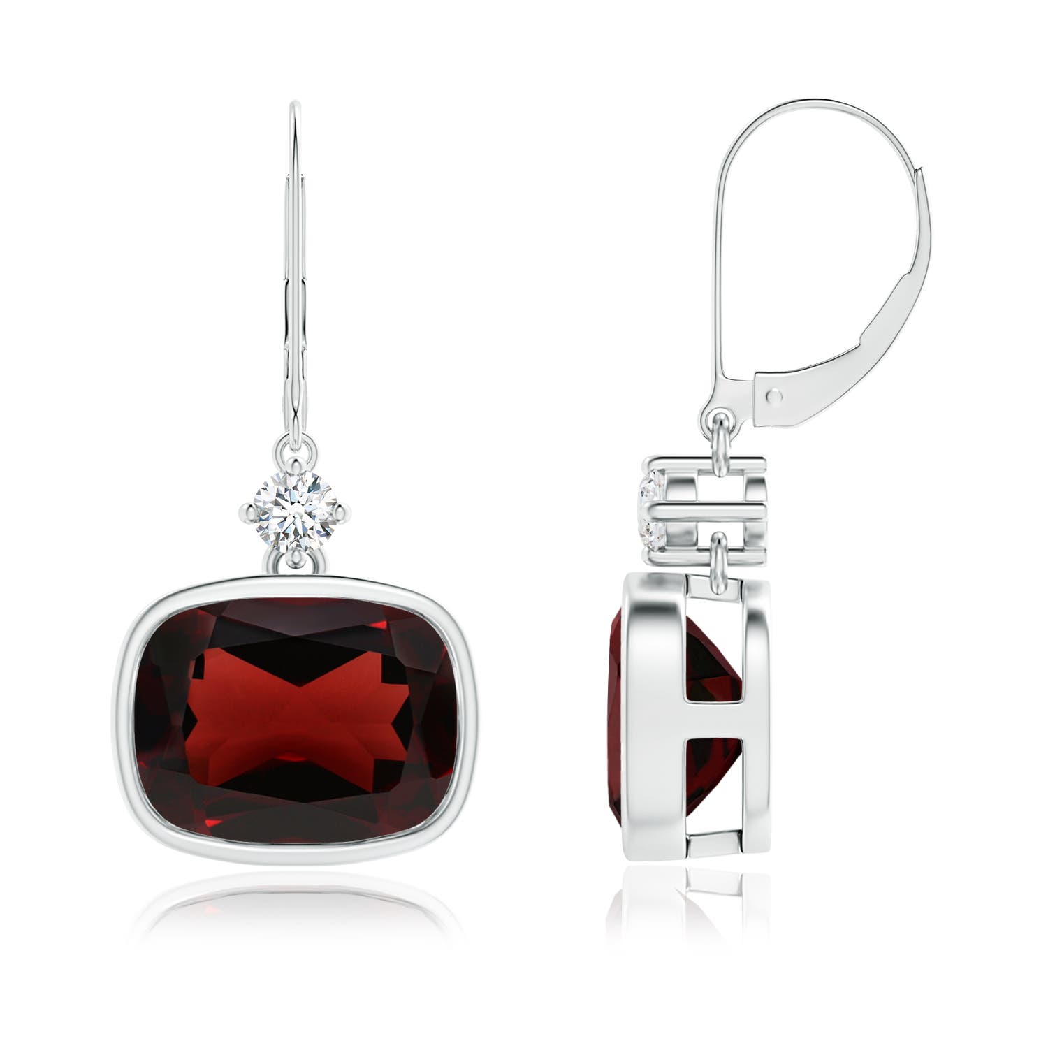 AA - Garnet / 6.84 CT / 14 KT White Gold