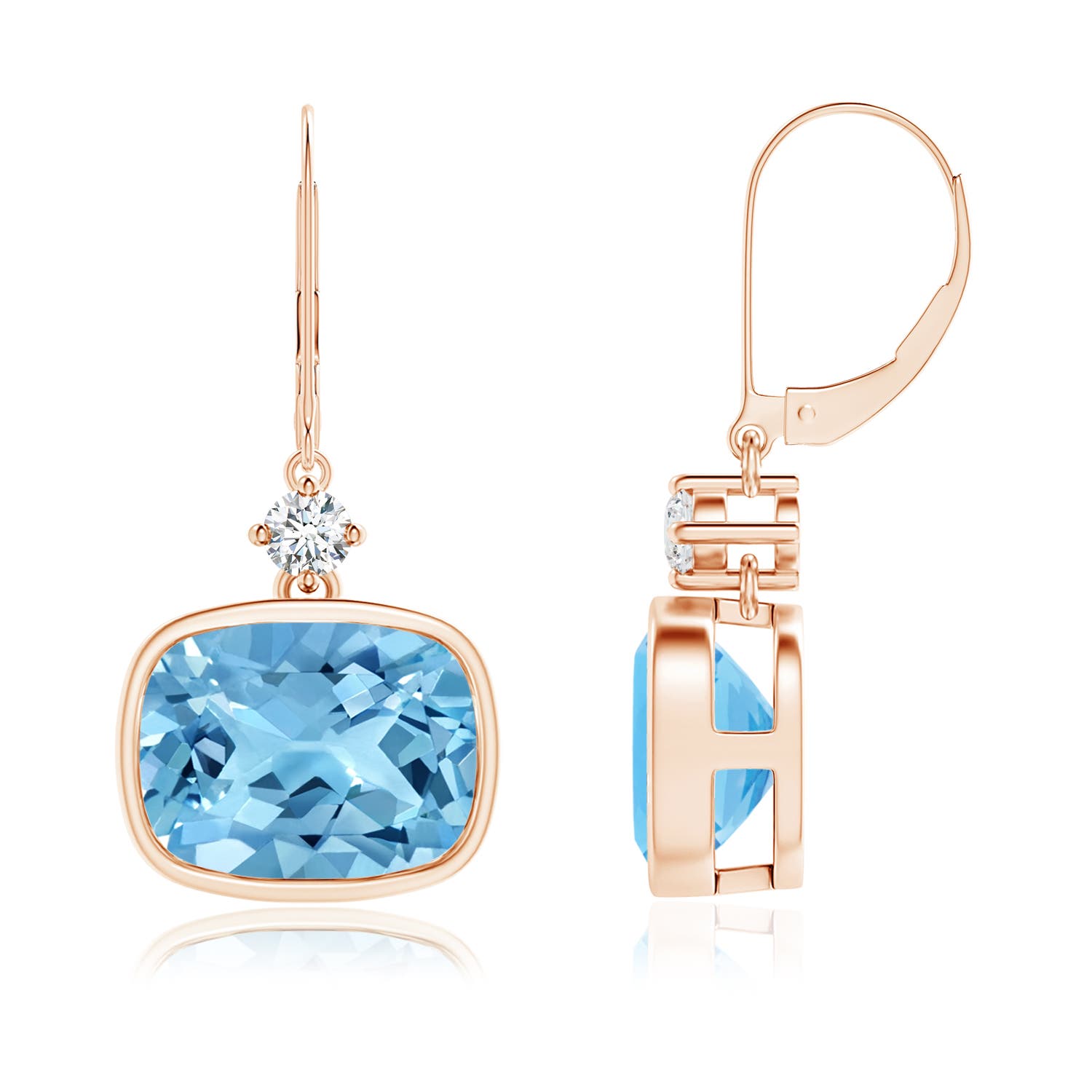 A - Swiss Blue Topaz / 6.54 CT / 14 KT Rose Gold