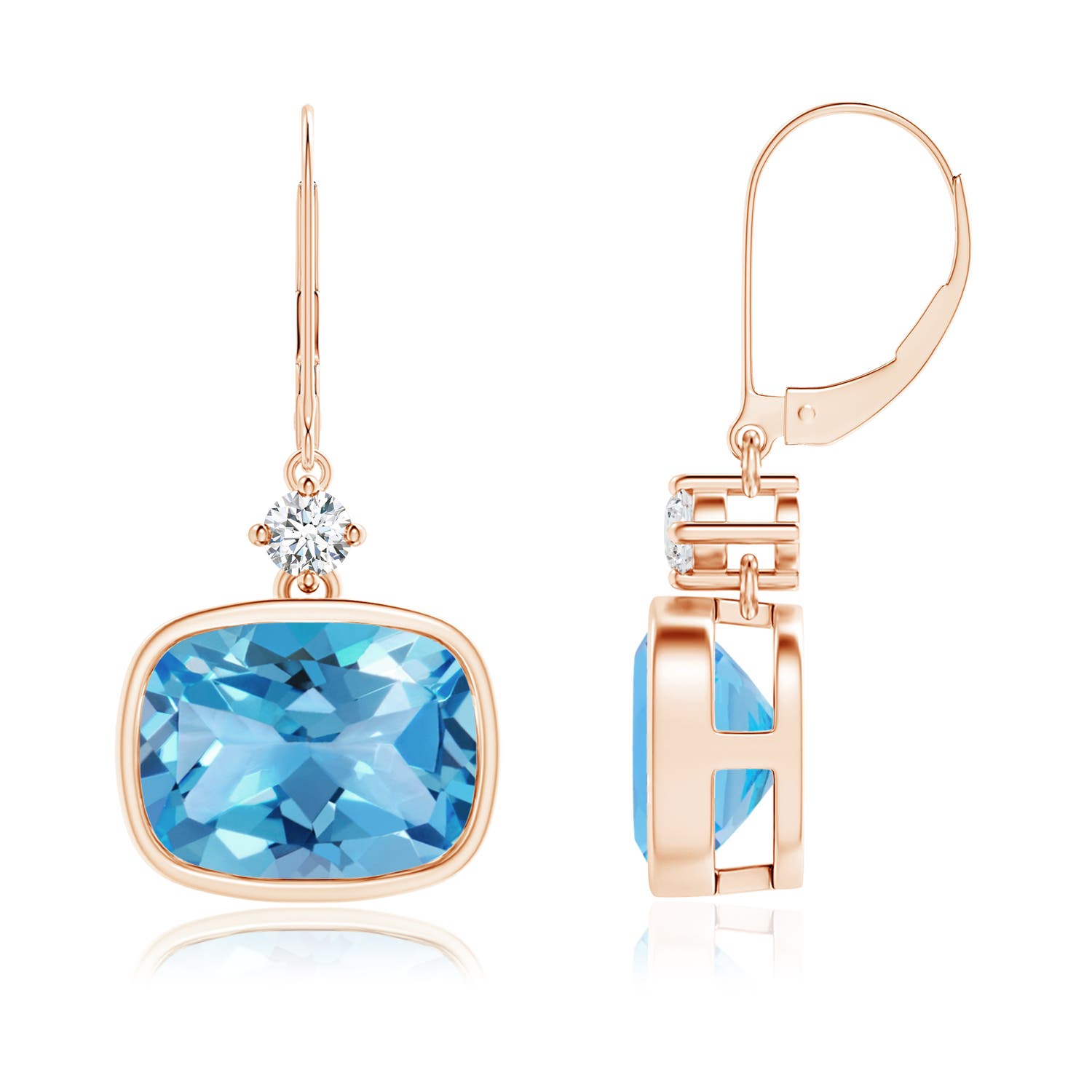 AA - Swiss Blue Topaz / 6.54 CT / 14 KT Rose Gold