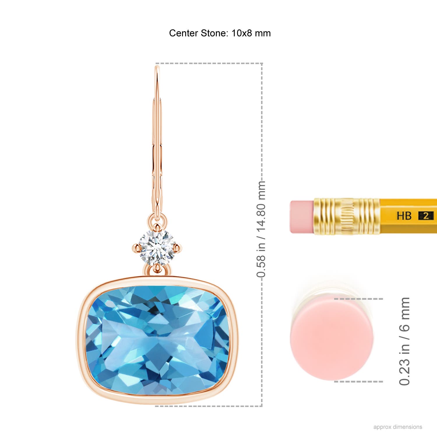 AA - Swiss Blue Topaz / 6.54 CT / 14 KT Rose Gold