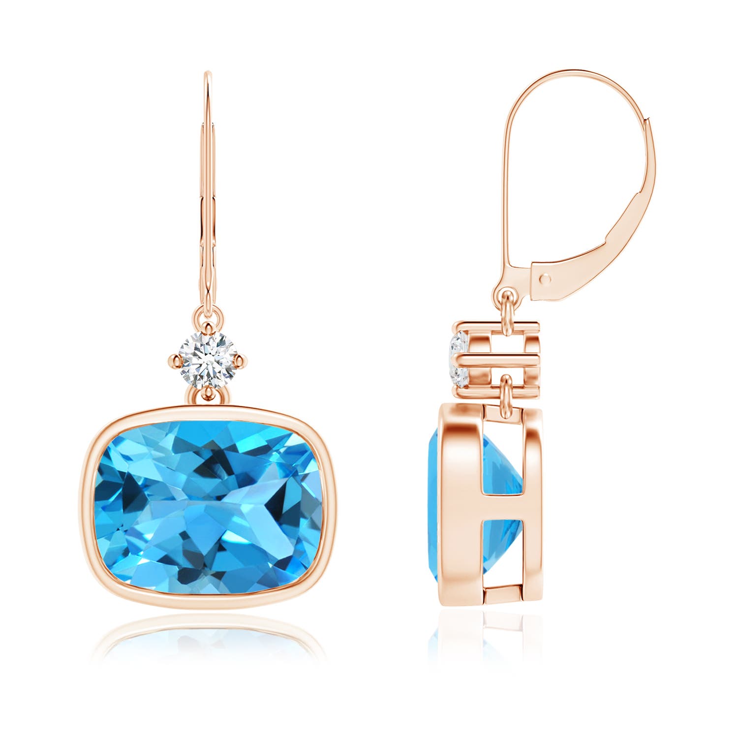 AAA - Swiss Blue Topaz / 6.54 CT / 14 KT Rose Gold