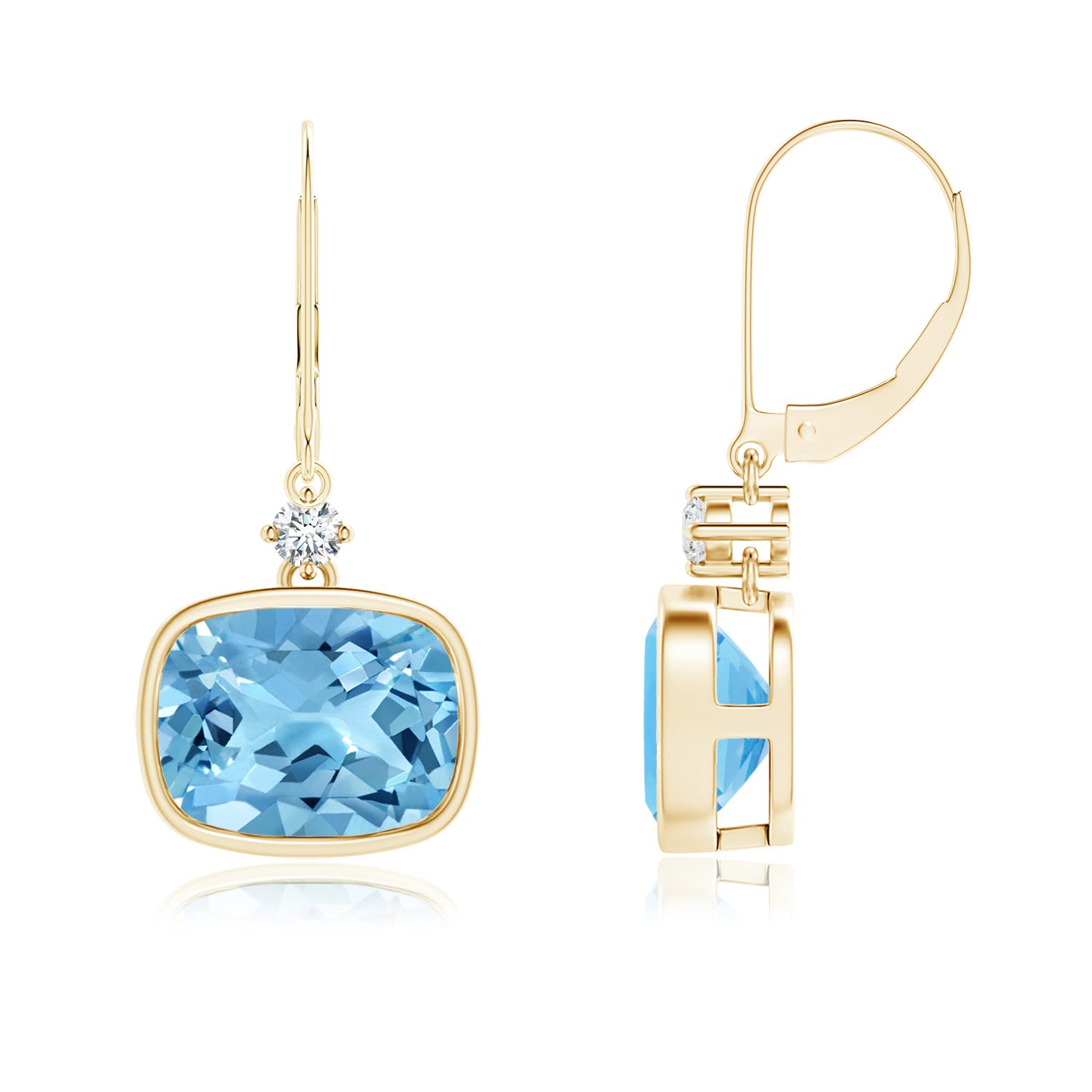 A - Swiss Blue Topaz / 4.47 CT / 14 KT Yellow Gold