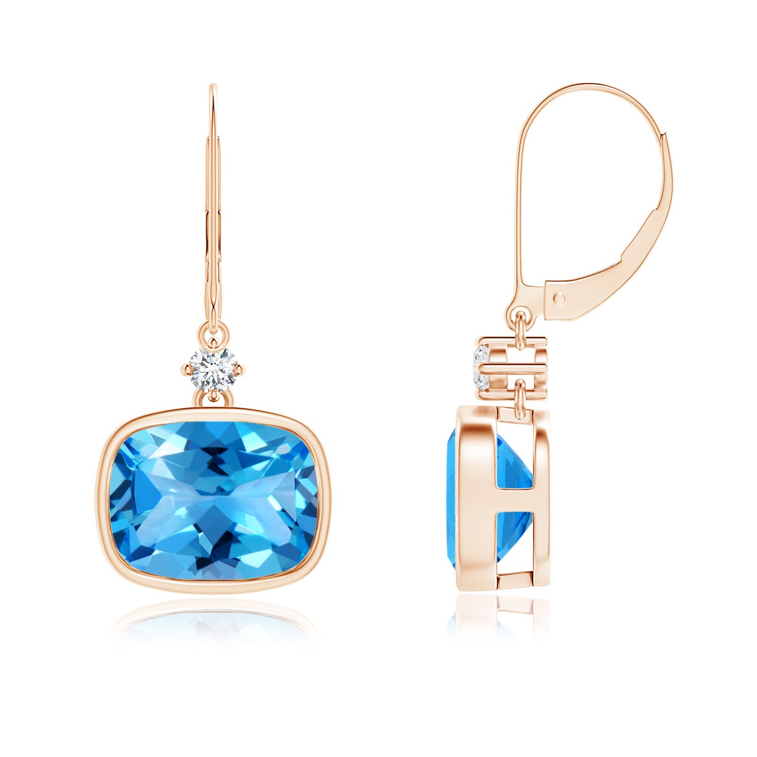 AAAA - Swiss Blue Topaz / 4.47 CT / 14 KT Rose Gold