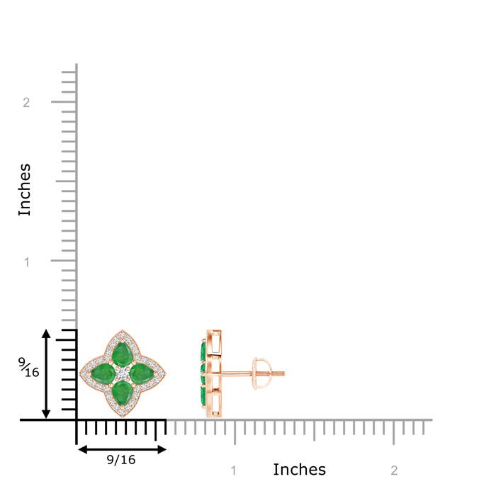 A - Emerald / 1.42 CT / 14 KT Rose Gold