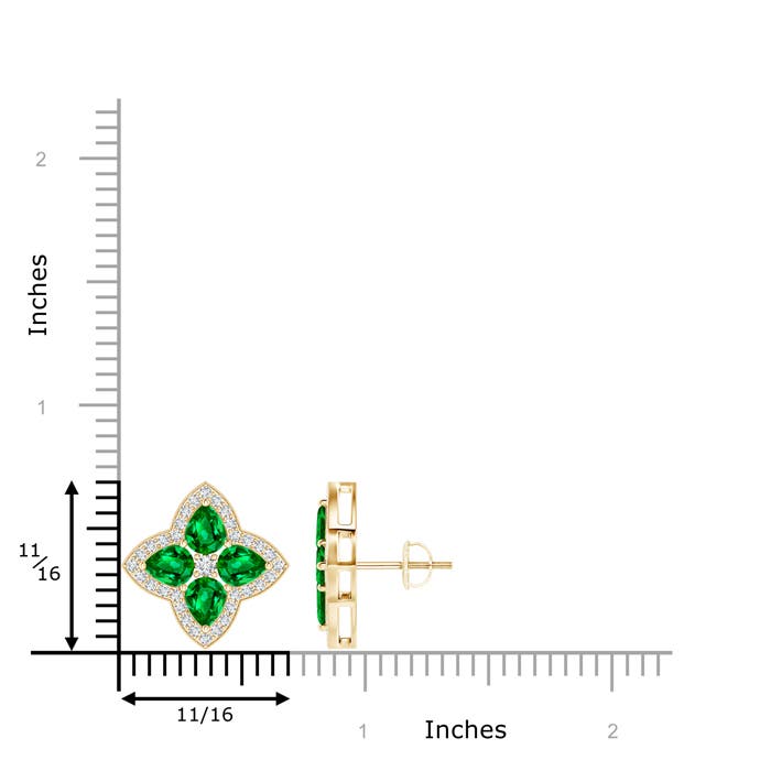 AAAA - Emerald / 2.82 CT / 14 KT Yellow Gold