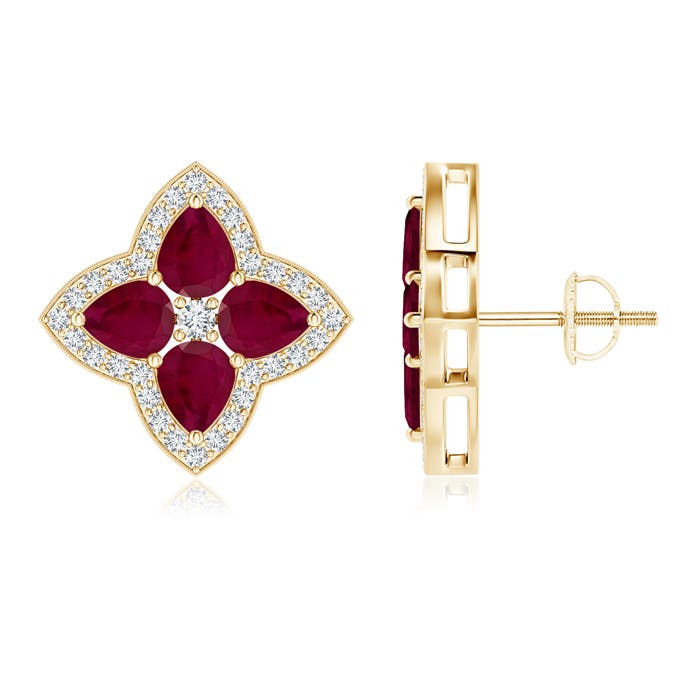 A - Ruby / 3.38 CT / 14 KT Yellow Gold