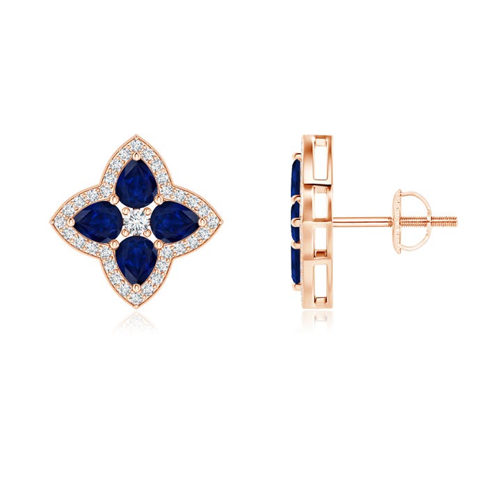 AA - Blue Sapphire / 1.74 CT / 14 KT Rose Gold