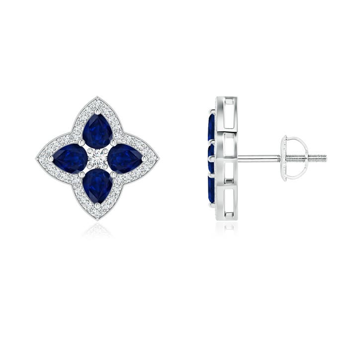 AA - Blue Sapphire / 1.74 CT / 14 KT White Gold