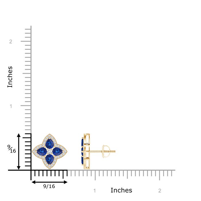 AAA - Blue Sapphire / 1.74 CT / 14 KT Yellow Gold