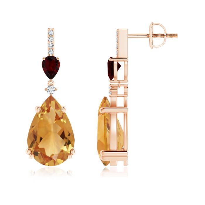 A - Citrine / 5.17 CT / 14 KT Rose Gold