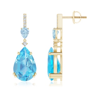 Pear AA Swiss Blue Topaz