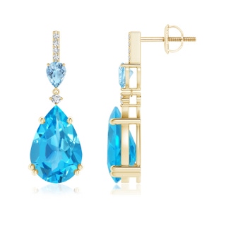 Pear AAA Swiss Blue Topaz