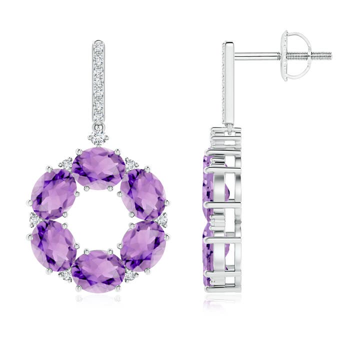 A - Amethyst / 3.76 CT / 14 KT White Gold