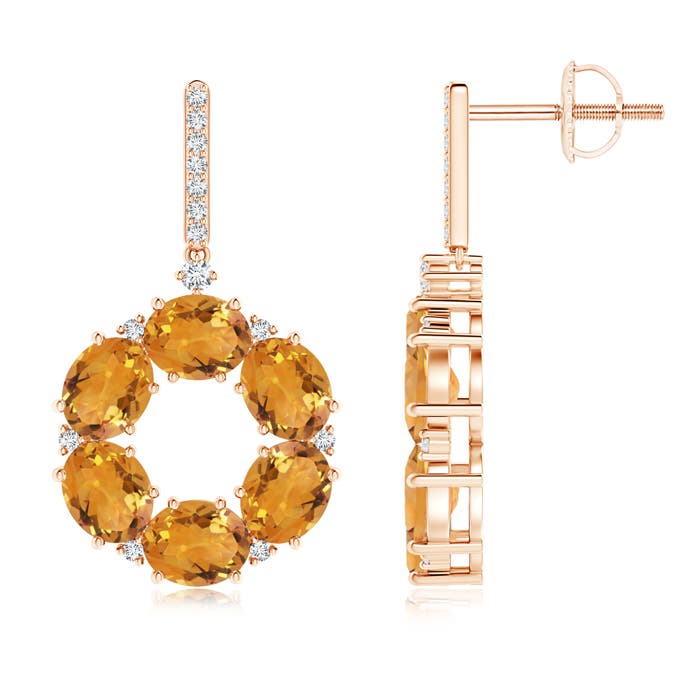 AA - Citrine / 3.76 CT / 14 KT Rose Gold