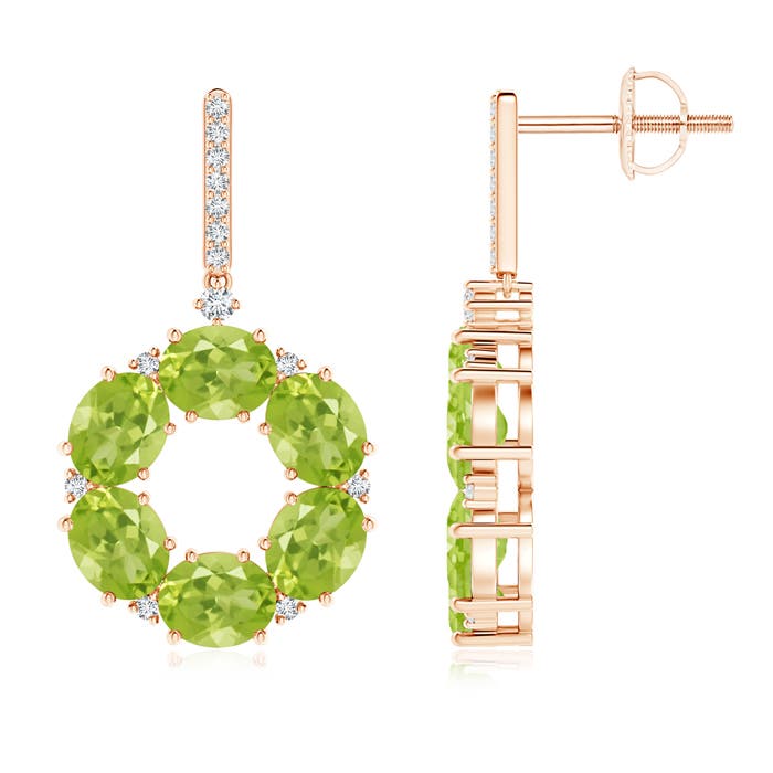 AA - Peridot / 4.36 CT / 14 KT Rose Gold