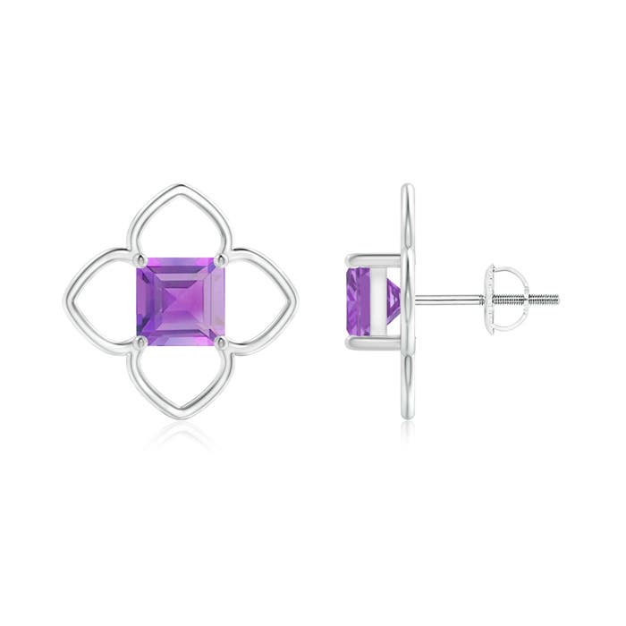 A - Amethyst / 2 CT / 14 KT White Gold