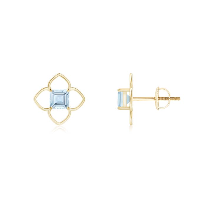 AA - Aquamarine / 0.66 CT / 14 KT Yellow Gold