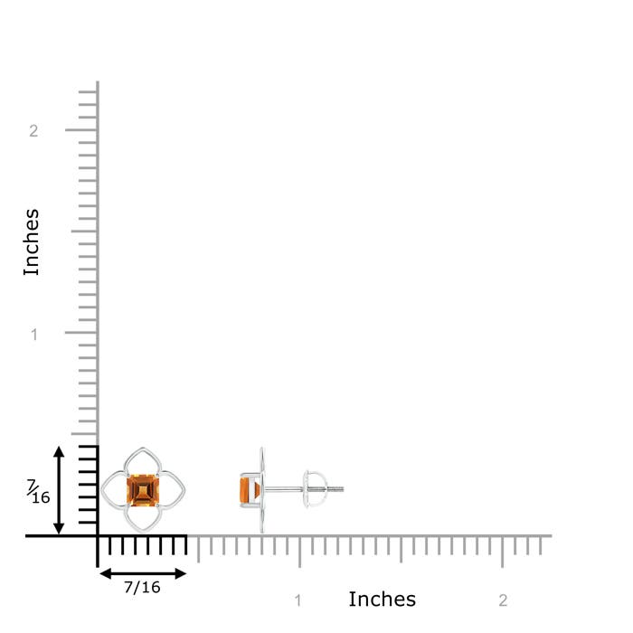 AAA - Citrine / 0.6 CT / 14 KT White Gold