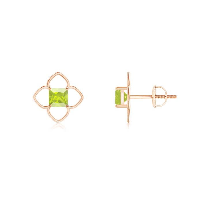 A - Peridot / 0.6 CT / 14 KT Rose Gold