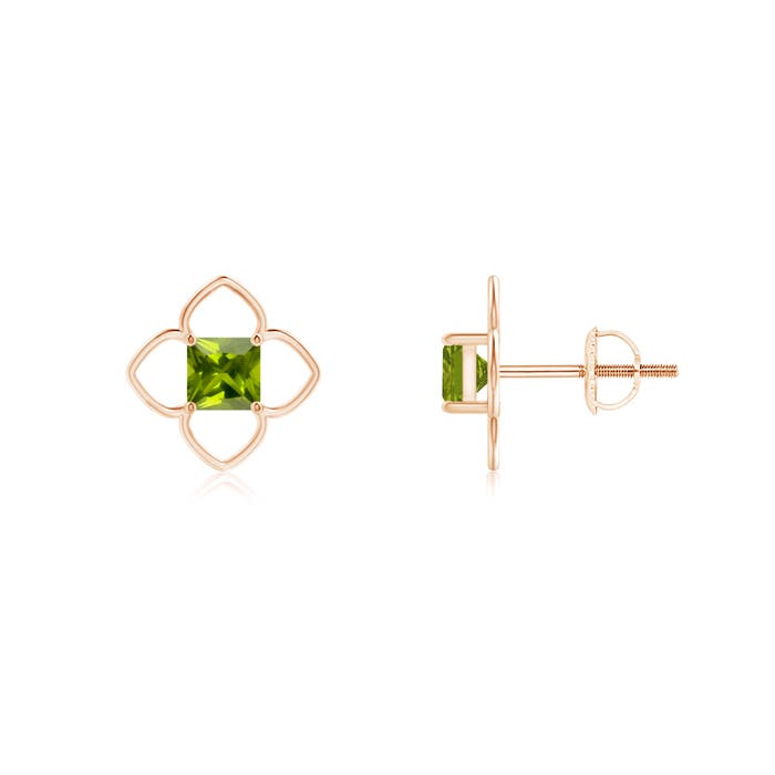 AAA - Peridot / 0.6 CT / 14 KT Rose Gold