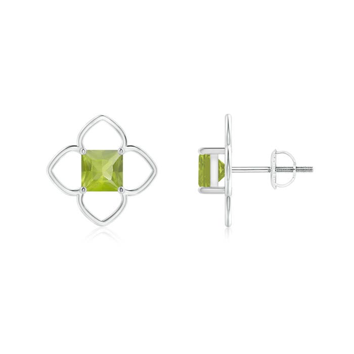 AA - Peridot / 1.3 CT / 14 KT White Gold