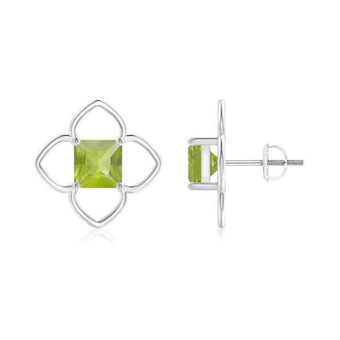 AA - Peridot / 2.2 CT / 14 KT White Gold