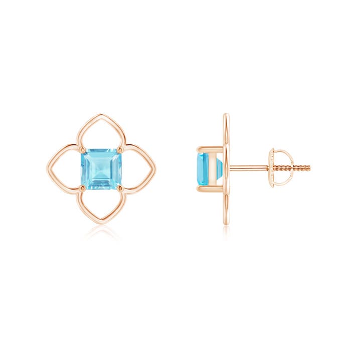 A - Swiss Blue Topaz / 1.5 CT / 14 KT Rose Gold