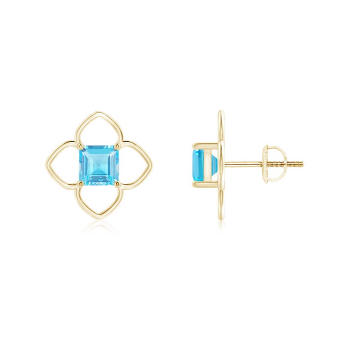 AA - Swiss Blue Topaz / 1.5 CT / 14 KT Yellow Gold