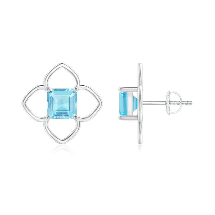 A - Swiss Blue Topaz / 2.7 CT / 14 KT White Gold