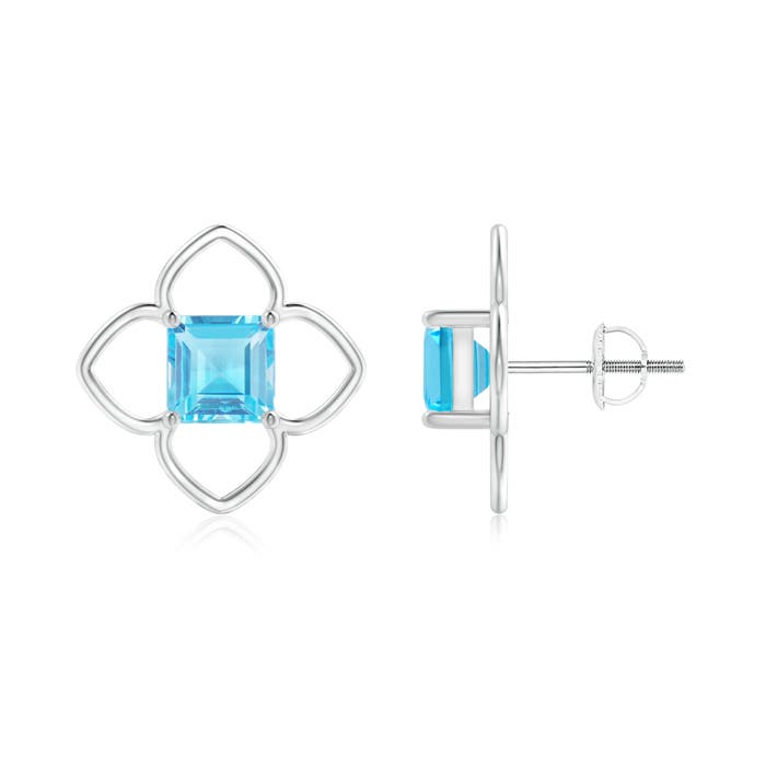 AA - Swiss Blue Topaz / 2.7 CT / 14 KT White Gold