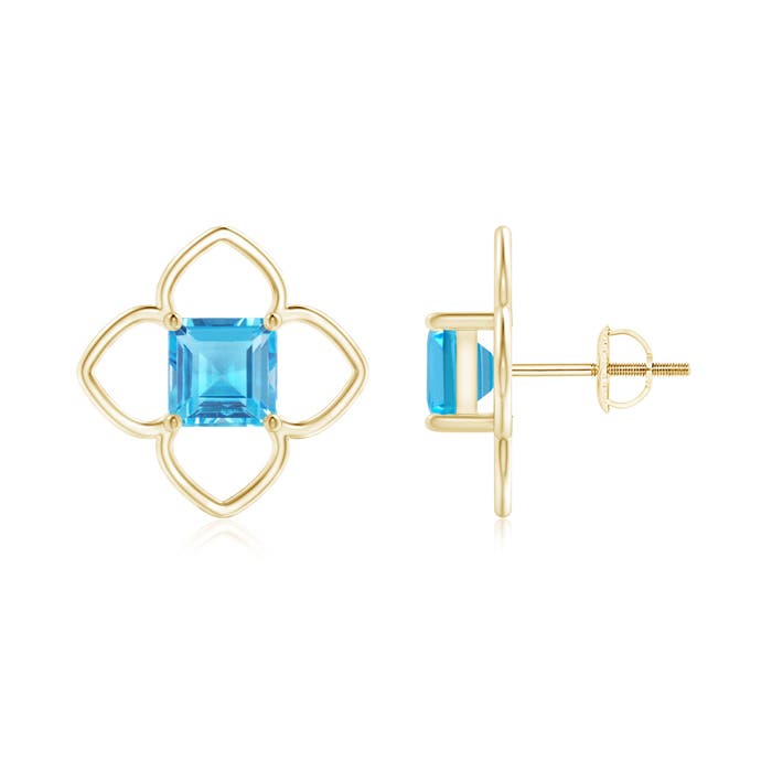 AAA - Swiss Blue Topaz / 2.7 CT / 14 KT Yellow Gold