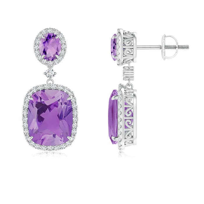 A - Amethyst / 6.5 CT / 14 KT White Gold