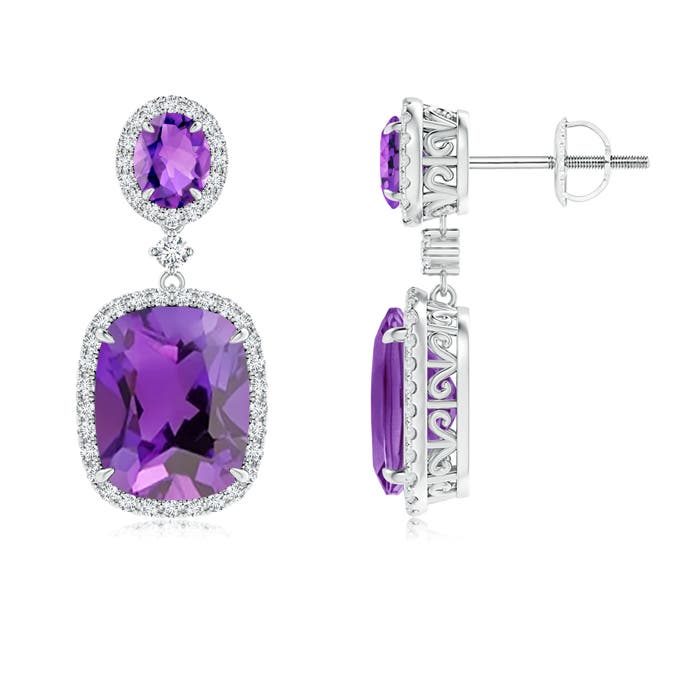 AAA - Amethyst / 6.5 CT / 14 KT White Gold