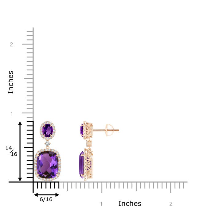 AAAA - Amethyst / 6.5 CT / 14 KT Rose Gold