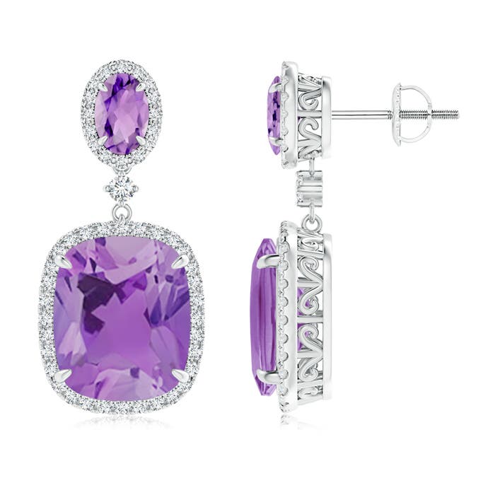 A - Amethyst / 10.65 CT / 14 KT White Gold