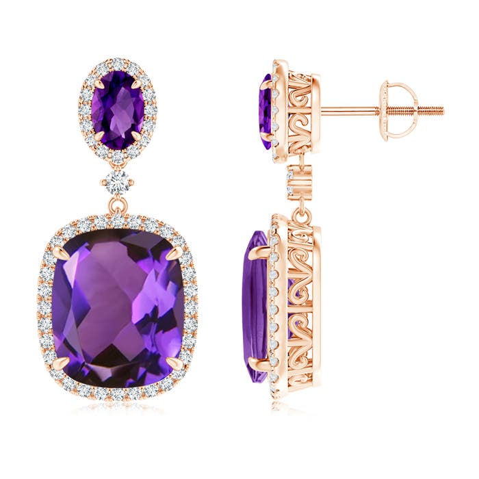 AAAA - Amethyst / 10.65 CT / 14 KT Rose Gold