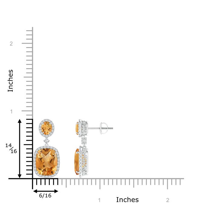 A - Citrine / 6.4 CT / 14 KT White Gold